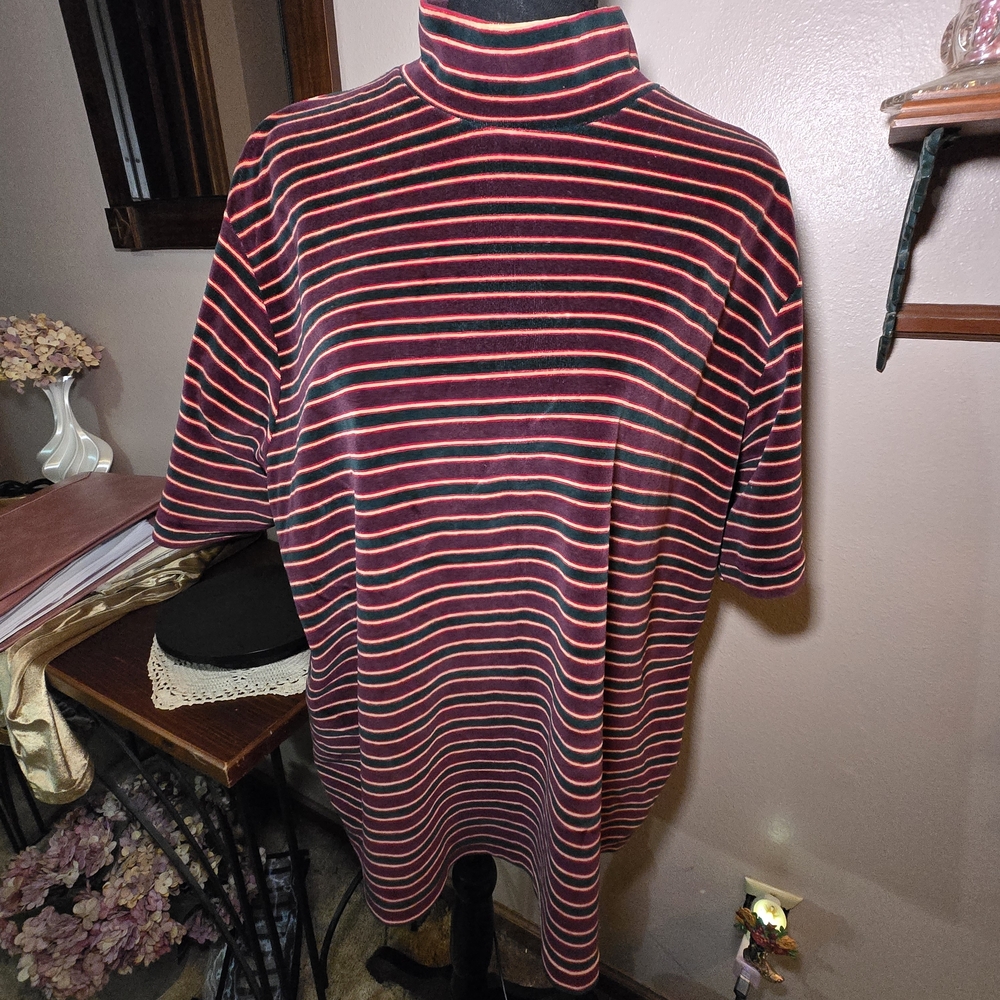 Venezia Striped Short Sleeve Tee - Red and Green